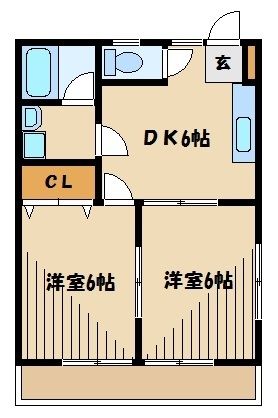 狭山市柏原のアパートの間取り