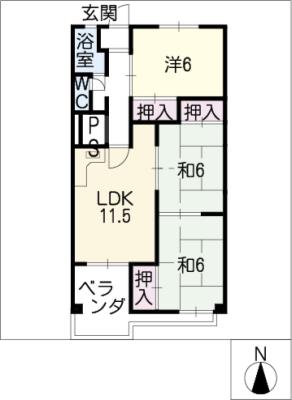 緑園サンコーポの間取り