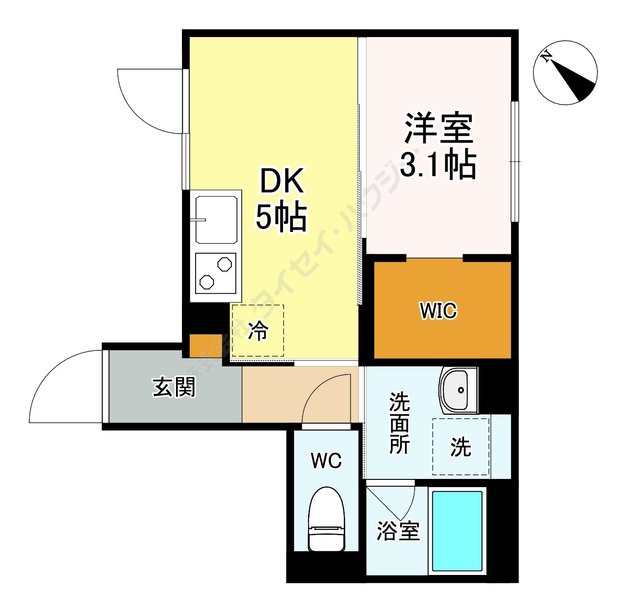 【横浜市西区浅間町のマンションの間取り】