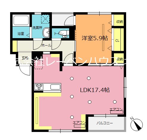 【北本市中丸のマンションの間取り】