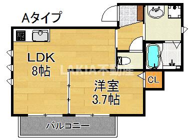 ル・レーヴ帝塚山の間取り