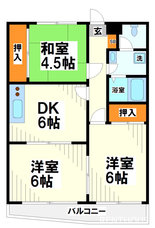 ニューハイムタヒラの間取り