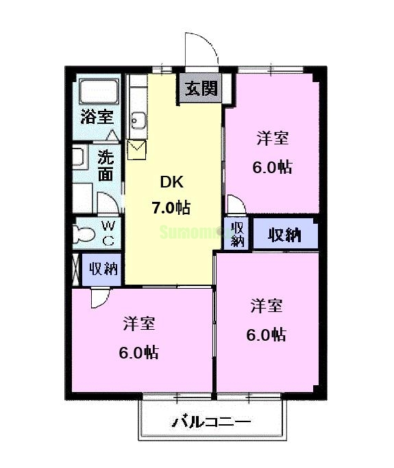 グランヒル愛子Ａの間取り