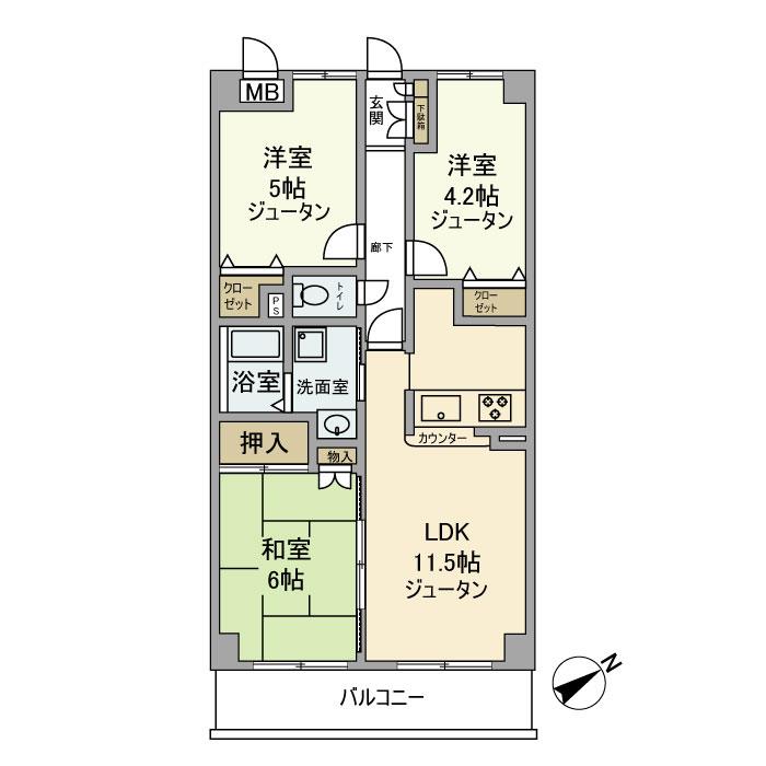 アーバネスト船橋三咲の間取り