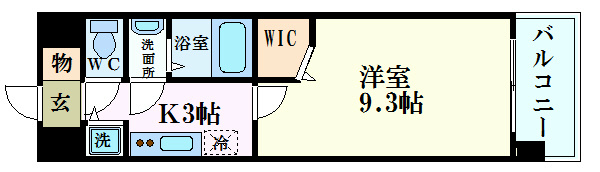 【広島市南区西蟹屋のマンションの間取り】