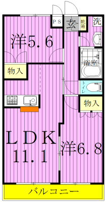 セントラルヒルズIIの間取り