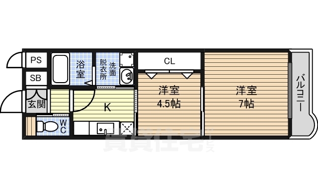 【名古屋市北区上飯田南町のマンションの間取り】