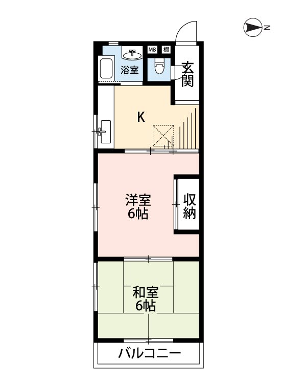 コーポモンパルノの間取り