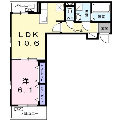 ラフレシール曽野Iの間取り