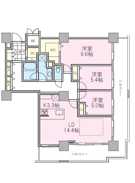 荒川区南千住のマンションの間取り