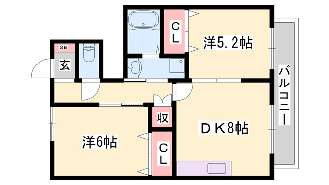 サニーフラット御立の間取り