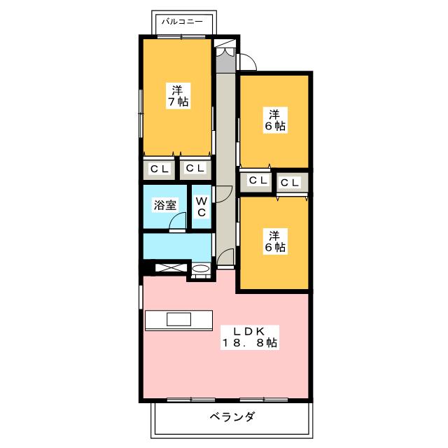 プレサンスロジェ池下駅前の間取り