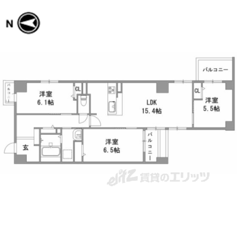 ヴィラ御所南の間取り