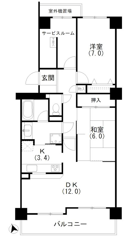 入野パークホームズの間取り