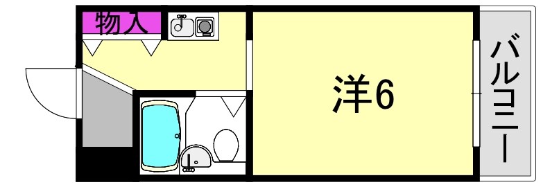 西宮市門戸岡田町のマンションの間取り