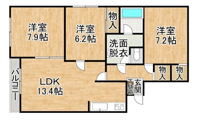 港町ハイツの間取り