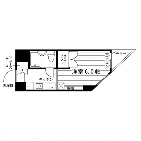 京田辺市三山木柚ノ木のマンションの間取り