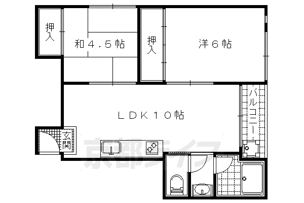 グランタック東山二条の間取り