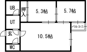 【ハイセンス札幌の間取り】