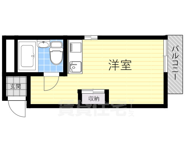 大阪市中央区瓦屋町のマンションの間取り