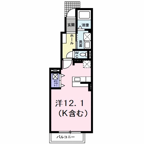 阿南市出来町のアパートの間取り