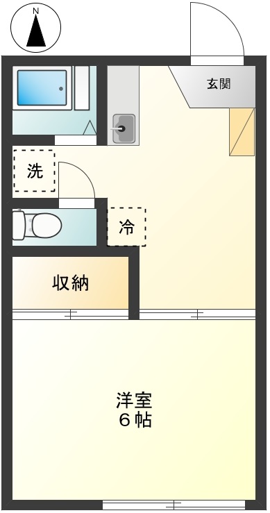 調布市菊野台のアパートの間取り