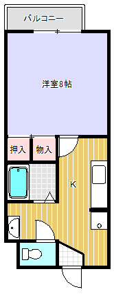 ＣＲＥＳＴ湖南の間取り