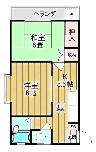 第２コーポ中川の間取り