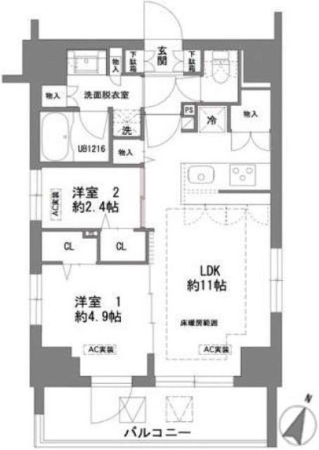 ラグゼナ日本橋の間取り