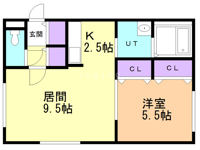 札幌市西区琴似四条のマンションの間取り