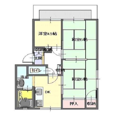 福知山市字和久市のアパートの間取り