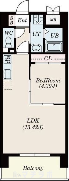 名古屋市中区新栄のマンションの間取り