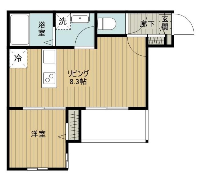 さいたま市中央区本町西のアパートの間取り