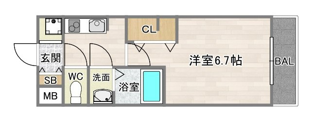 La・Liberta長居公園の間取り