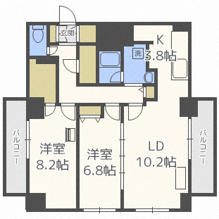 ビッグパレス南５条の間取り