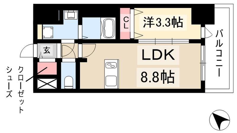 プレサンスTHE新栄の間取り