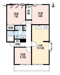 所沢市大字荒幡のアパートの間取り