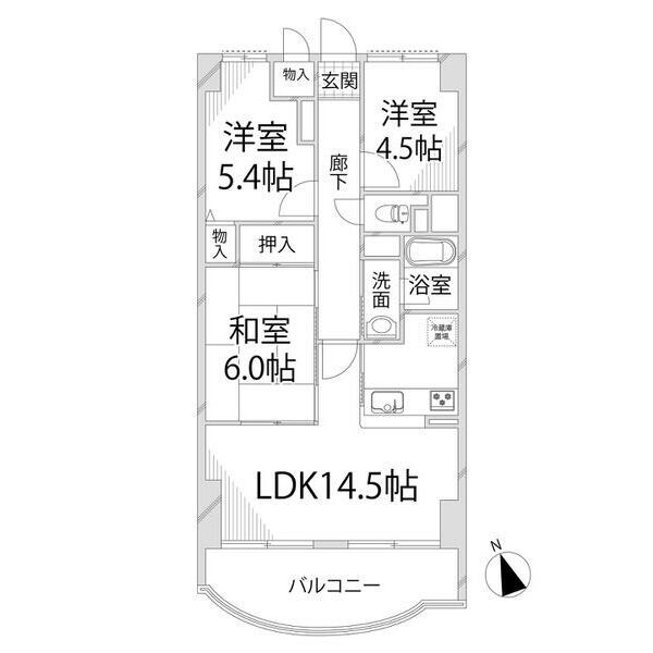 手柄アートスカイハイツの間取り