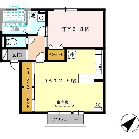 大村市協和町のアパートの間取り