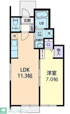 【愛甲郡愛川町中津のアパートの間取り】