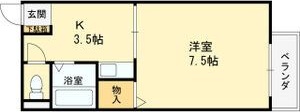 阪急今津線 阪神国道駅 徒歩5分 3階建 築31年の間取り写真
