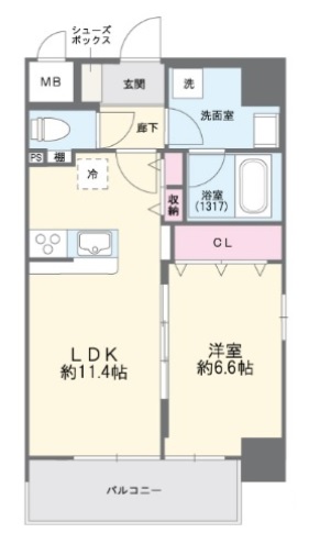 Fuku島之内の間取り写真