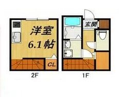 地下鉄東山線 岩塚駅 徒歩8分 2階建 築6年の間取り写真