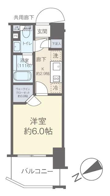パークリュクス門前仲町monoの間取り写真