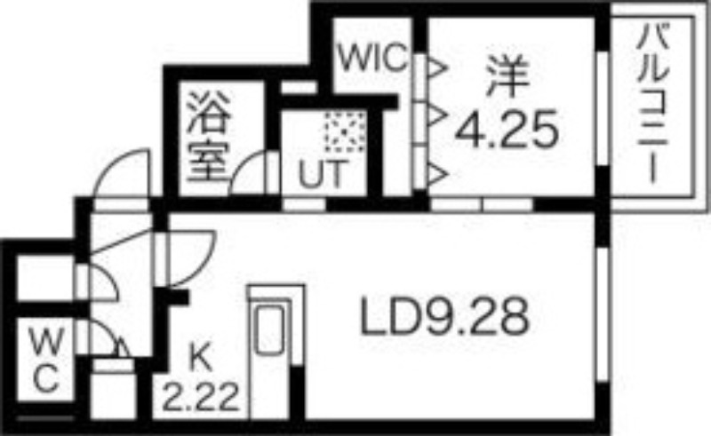 ＪＲ函館本線 琴似駅 徒歩6分 4階建 築3年の間取り写真