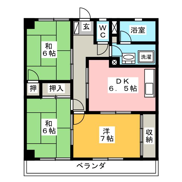 エステート上松の間取り写真
