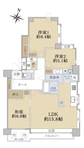 円山4条シティハウスの間取り写真