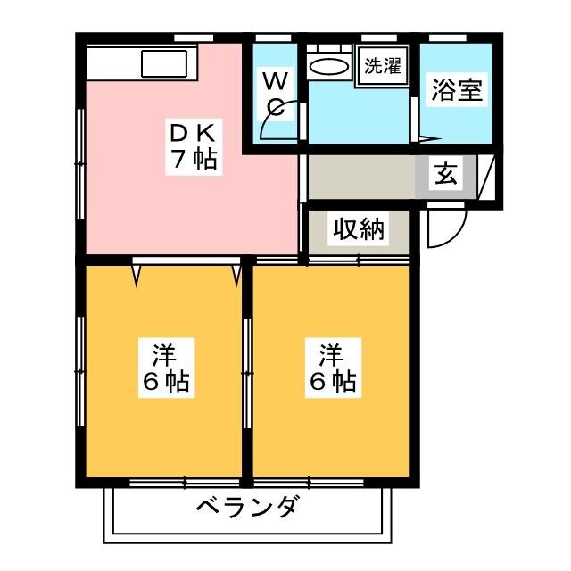 ハマノハイツＡの間取り