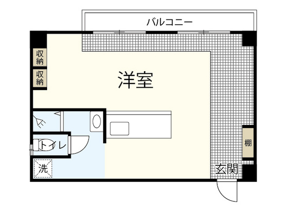 広島県広島市中区住吉町（マンション）の賃貸物件の間取り