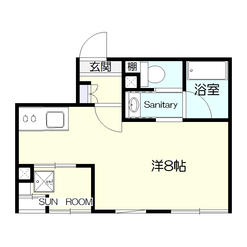 鹿児島市易居町のマンションの間取り